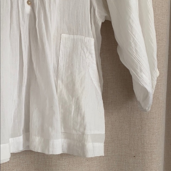 Joie white boho gauze blouse M - Picture 2 of 8